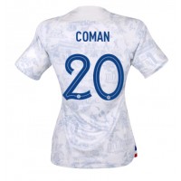 Frankrike Kingsley Coman #20 Bortatröja Dam VM 2022 Kortärmad